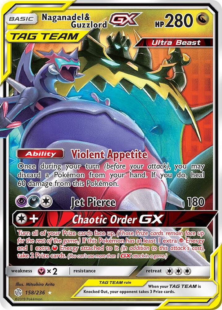 Naganadel & Guzzlord GX 158/236- Cosmic Eclipse (SM12)