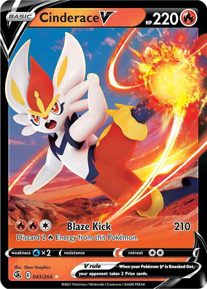 Cinderace V 043/264 SWSH08: Fusion Strike (SWSH08)