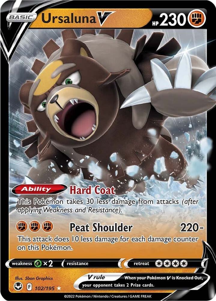 Ursaluna V 102/195 Silver Tempest (SWSH12)