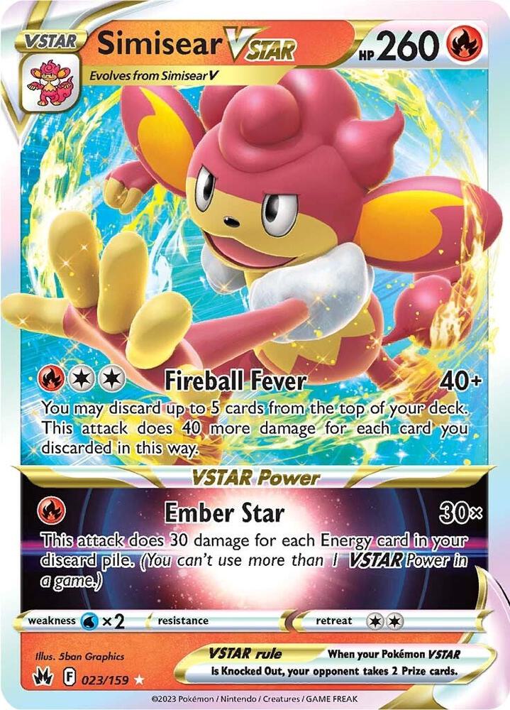 Simisear VSTAR 023/159 Crown Zenith (CRZ)
