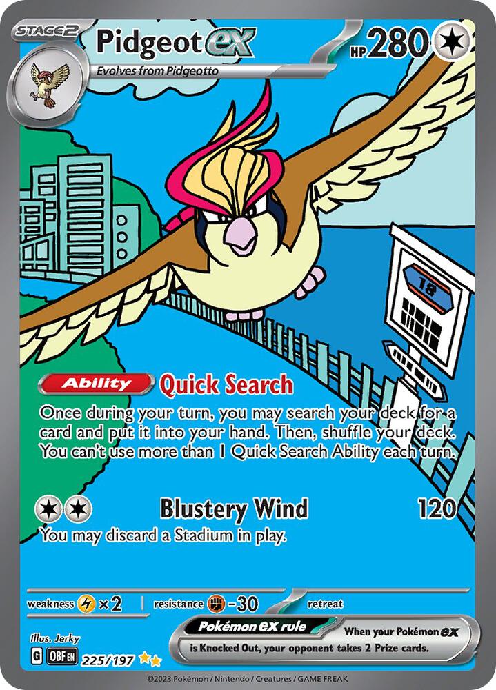 Pidgeot ex - 225/197 Obsidian Flames (OBF)