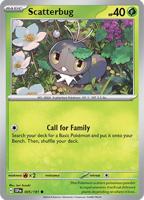Scatterbug Rev HOLO 005/191- SV08: Surging Sparks (SSP)