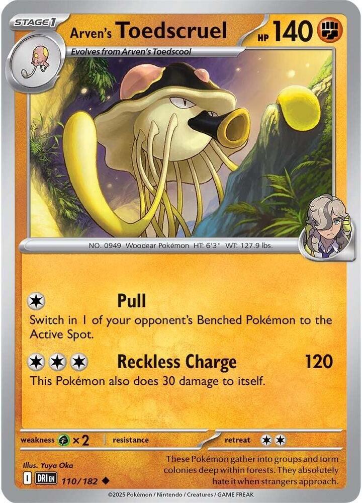Arven's Toedscruel Reverse HOLO 110/182 Destined Rivals (DRI)