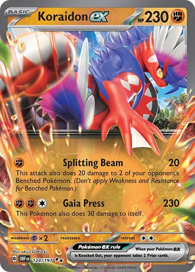 Koraidon ex Obsidian Flames Double Rare 124/197