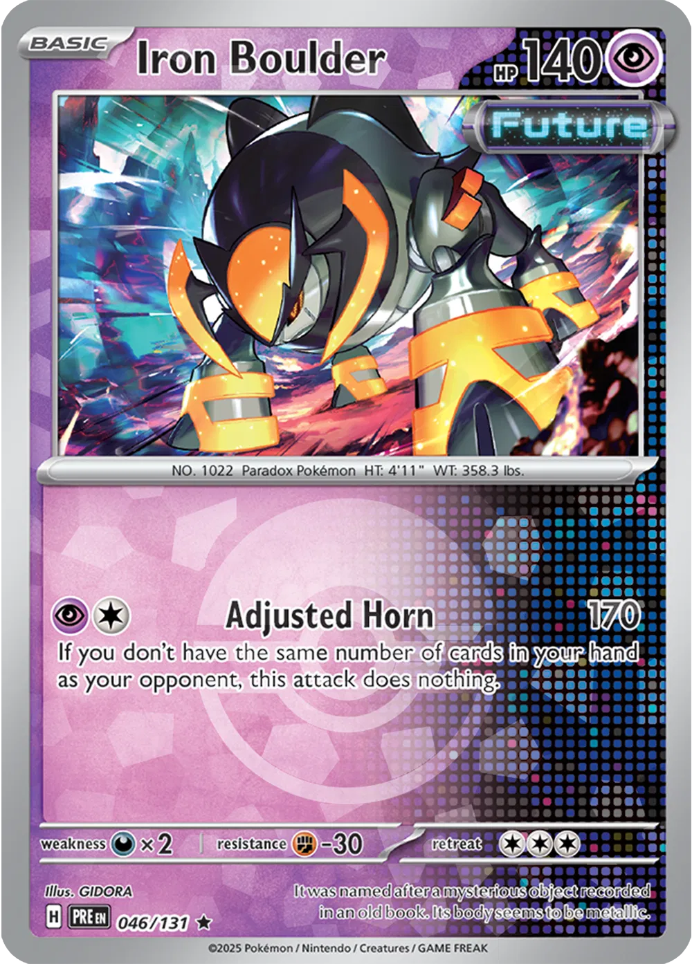 Iron Boulder (Poke Ball Pattern) Prismatic Evolutions Rare • 046/131 Holofoil
