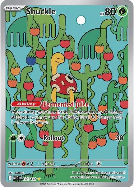Shuckle Mega Evolution Illustration Rare 136/132