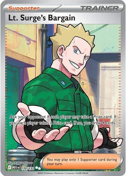 Lt. Surge's Bargain Mega Evolution Ultra Rare 170/132