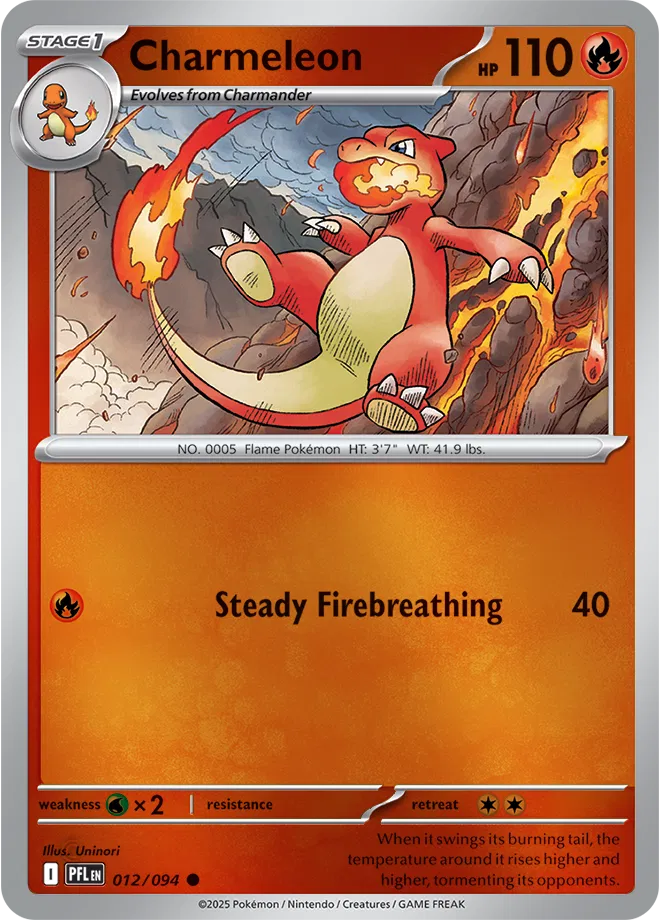Charmeleon Phantasmal Flames Common 012/094 Reverse holo