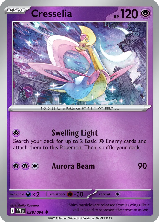 Cresselia Phantasmal Flames Uncommon • 039/094 Reverse holofoil