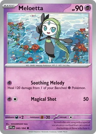 Meloetta Phantasmal Flames Uncommon • 040/094 Normal