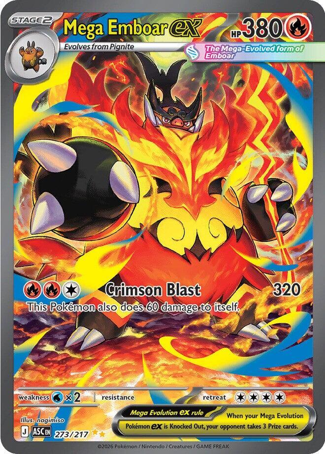 Mega Emboar ex Ascended Heroes Special Illustration Rare 273/217
