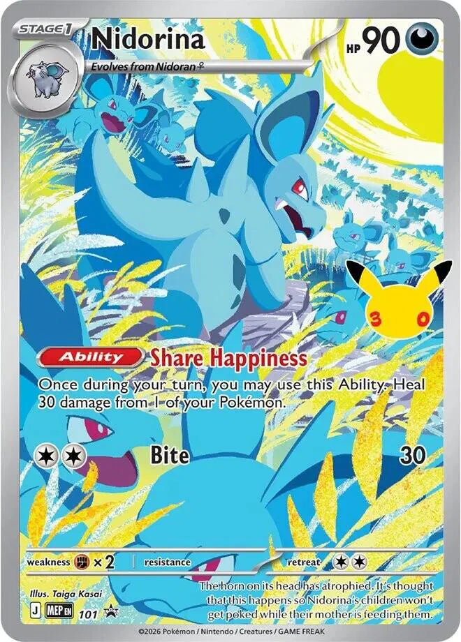Nidorina - 101 (30th Celebration) Mega Evolution Promos Promo 101