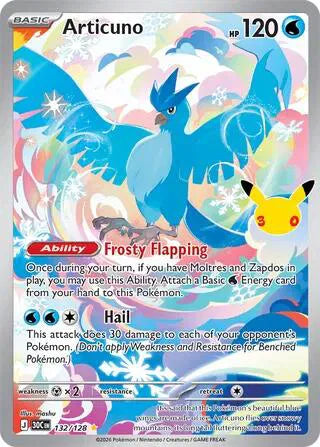 Articuno 30th Celebration Illustration Rare 132/128