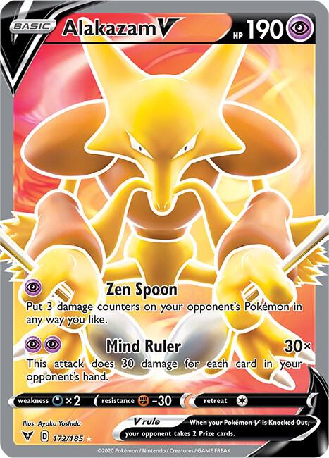 Alakazam V  172/185 - SWSH04: Vivid Voltage