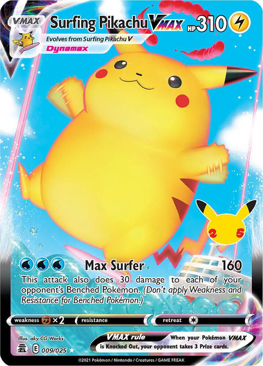 Surfing Pikachu VMAX 009/025 Celebrations (CLB)