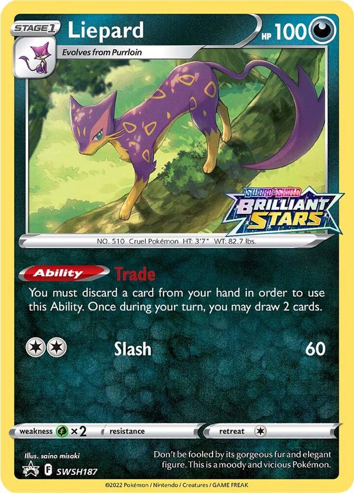 Liepard - SWSH187 - SWSH: Sword & Shield Promo Cards (SWSD)