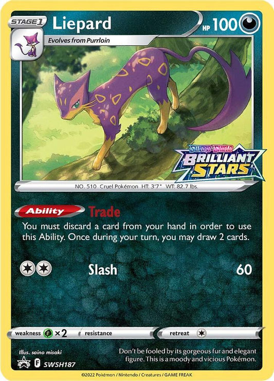 Liepard - SWSH187 - SWSH: Sword & Shield Promo Cards (SWSD)