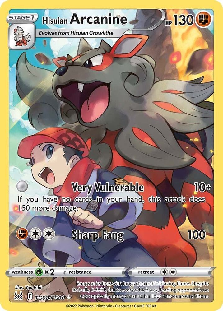 Hisuian Arcanine TG08/TG30  Lost Origin Trainer Gallery (SWSH11: TG)