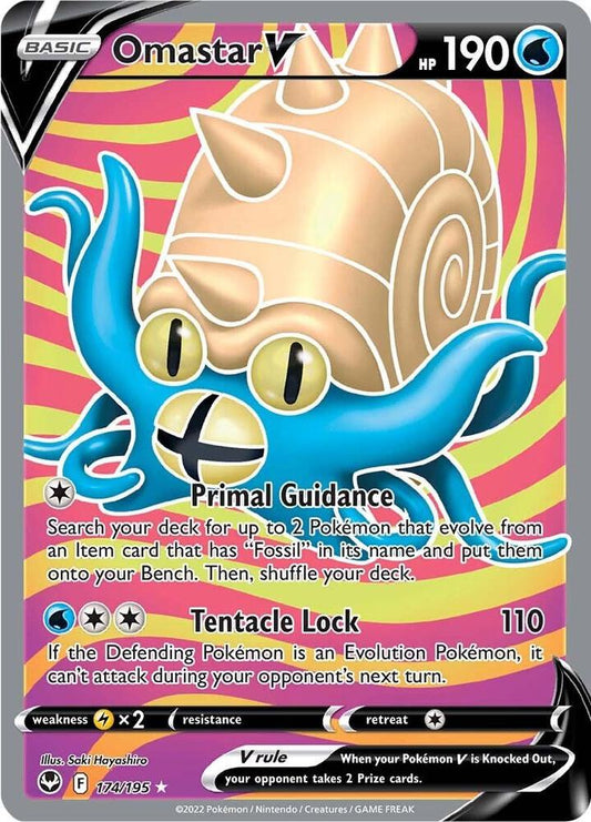 Omastar V 174/195 Silver Tempest (SWSH12)