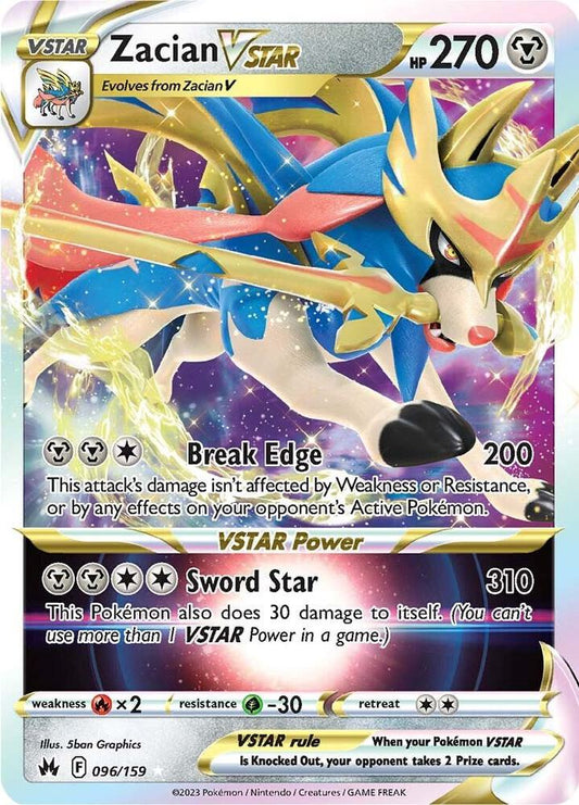 Zacian VSTAR 096/159 Crown Zenith (CRZ)
