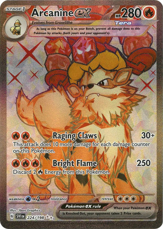 Arcanine ex 224/198 Scarlet & Violet Base Set (SVI)