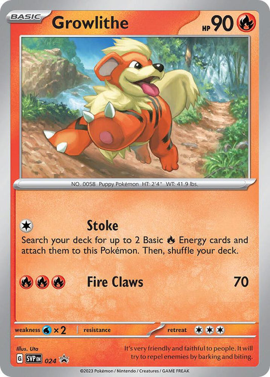 Growlithe 024 (Cosmos Holo) Scarlet & Violet Promo Cards (SVP)
