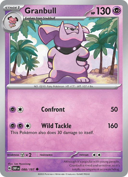 Granbull REV HOLO 88/197 Obsidian Flames (OBF)