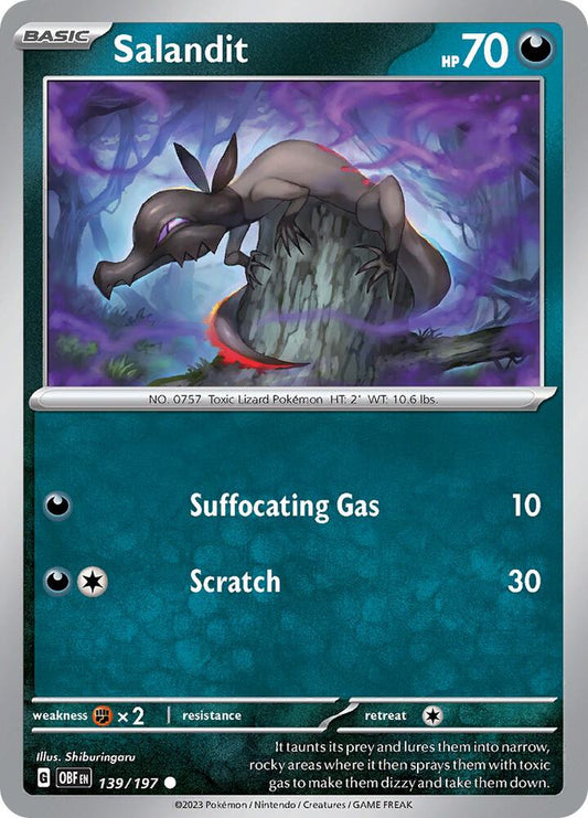 Salandit REV HOLO 139/197 Obsidian Flames (OBF)