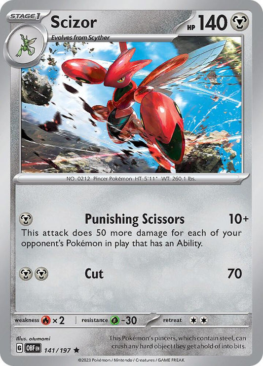 Scizor HOLO 141/197 Obsidian Flames (OBF)