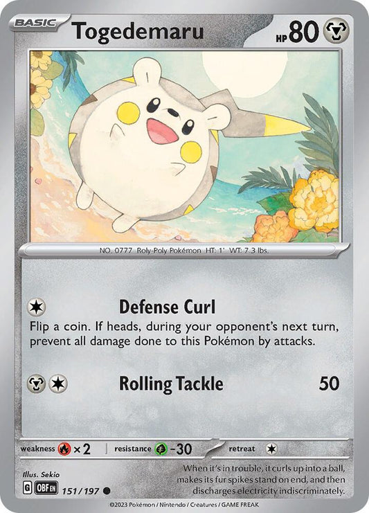 Togedemaru REV HOLO 151/197 Obsidian Flames (OBF)