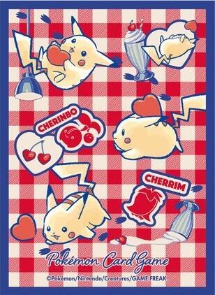 Pokemon Center Japan Exclusive Card Sleeves - Pikachu and Cherrim (64-Pack)