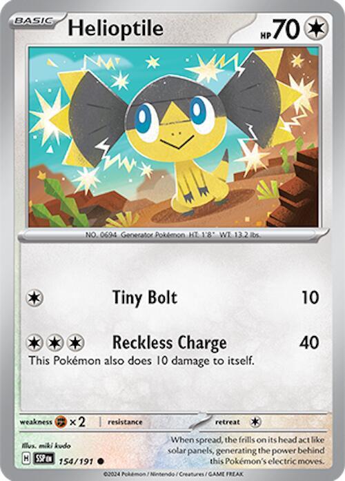 Helioptile REV Holo 154/191 Surging Sparks (SSP)
