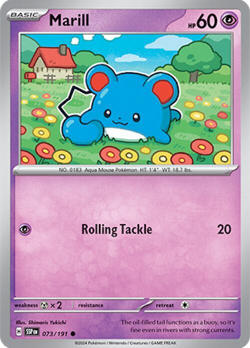 Marill REV HOLO  073/191 Surging Sparks (SSP)