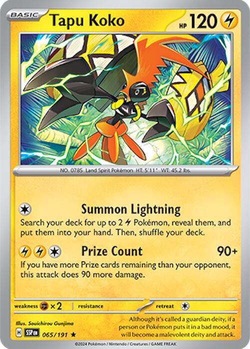 Tapu Koko HOLO 065/191 Surging Sparks (SSP)