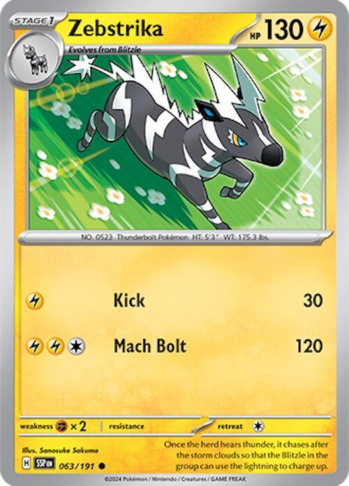 Zebstrika REV HOLO 063/191 Surging Sparks (SSP)