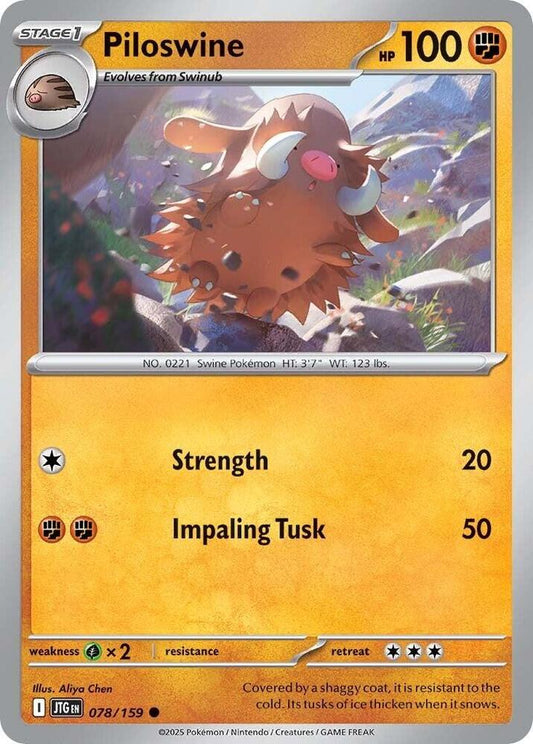 Piloswine REV HOLO 078/159 Journey Together (JTG)