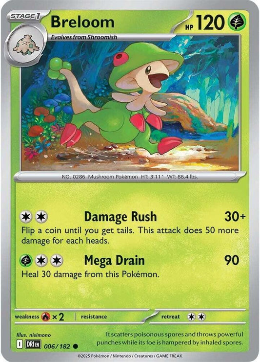 Breloom Reverse Holo 006/182 Destined Rivals (DRI)