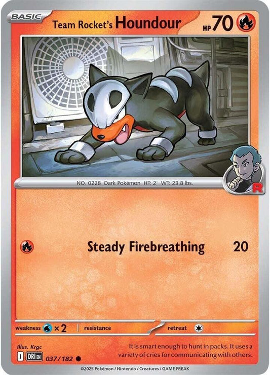 Team Rocket's Houndour Reverse HOLO 037/182 Destined Rivals (DRI)