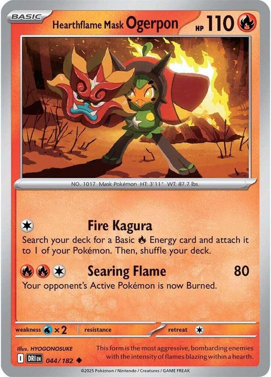 Hearthflame Mask Ogerpon 044/182 Destined Rivals (DRI)