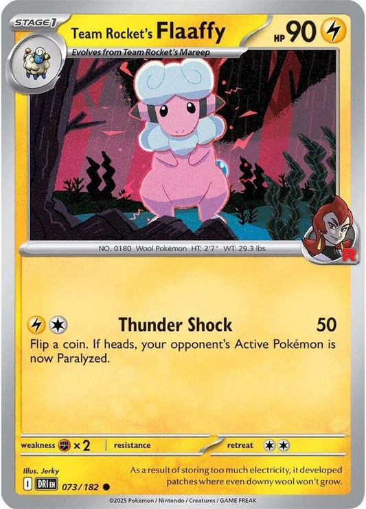 Team Rocket's Flaaffy Reverse HOLO 073/182 Destined Rivals (DRI)