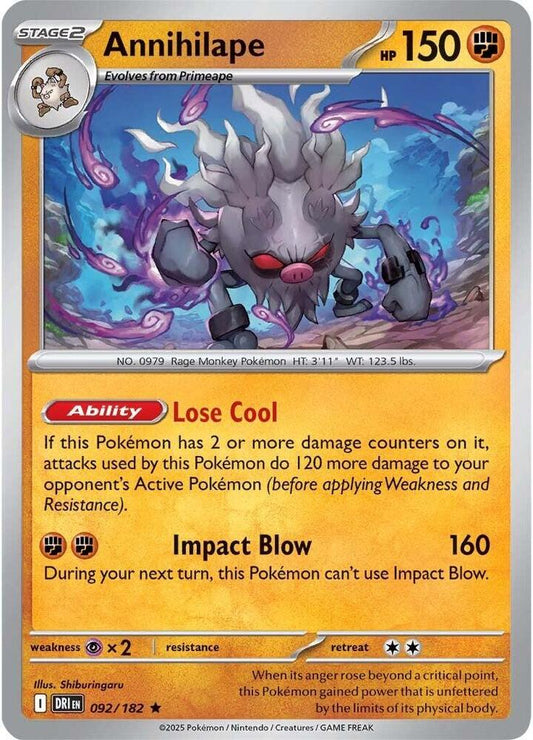 Annihilape Reverse HOLO 092/182 Destined Rivals (DRI)