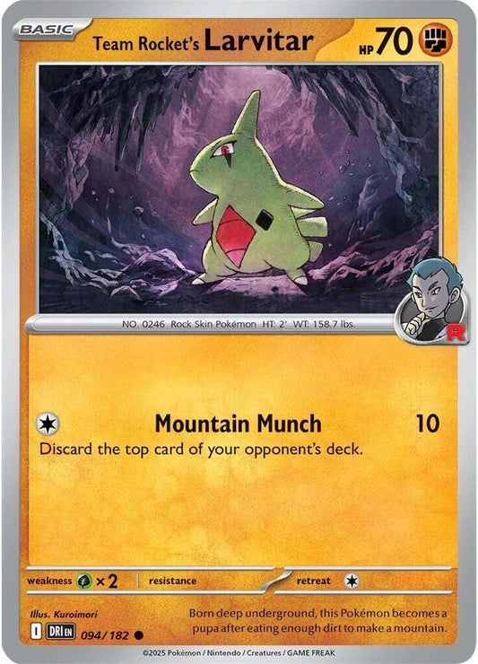 Team Rocket's Larvitar Reverse HOLO  094/182 Destined Rivals (DRI)