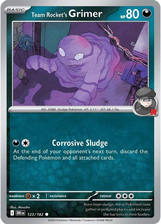 Team Rocket's Grimer Reverse HOLO  123/182 Destined Rivals (DRI)