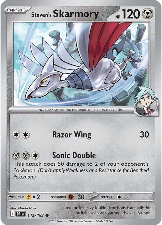 Steven's Skarmory Reverse HOLO 142/182 Destined Rivals (DRI)