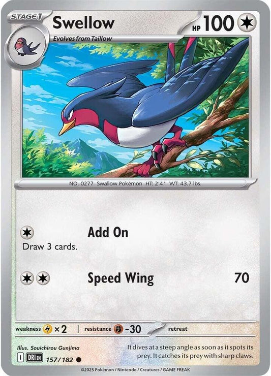 Swellow Reverse HOLO 157/182: Destined Rivals (DRI)