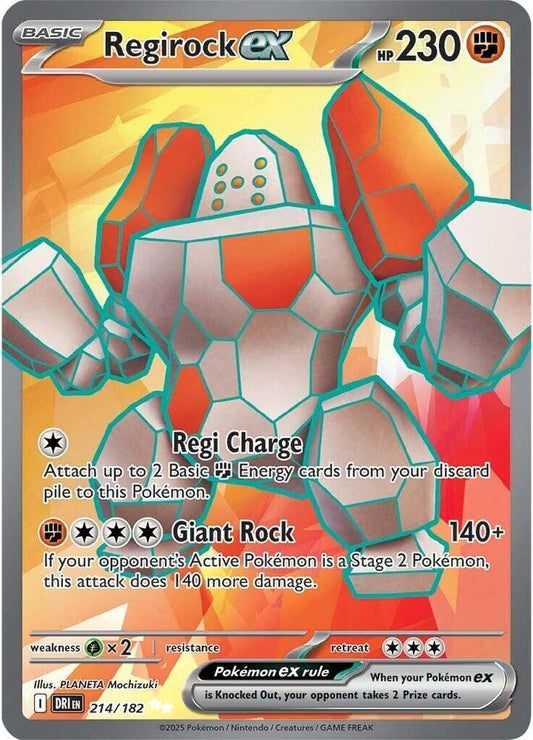 Regirock ex - 214/182 - SV10: Destined Rivals (DRI)