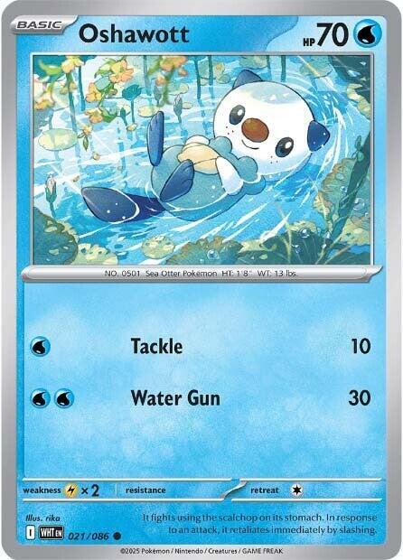 Oshawott REV HOLO White Flare (WHT)