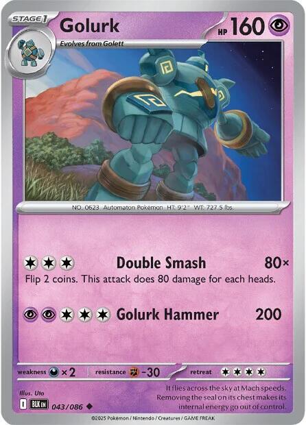 Golurk REV HOLO Black Bolt (BLK)