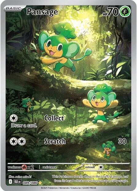Pansage - 089/086 - SV: Black Bolt (BLK)