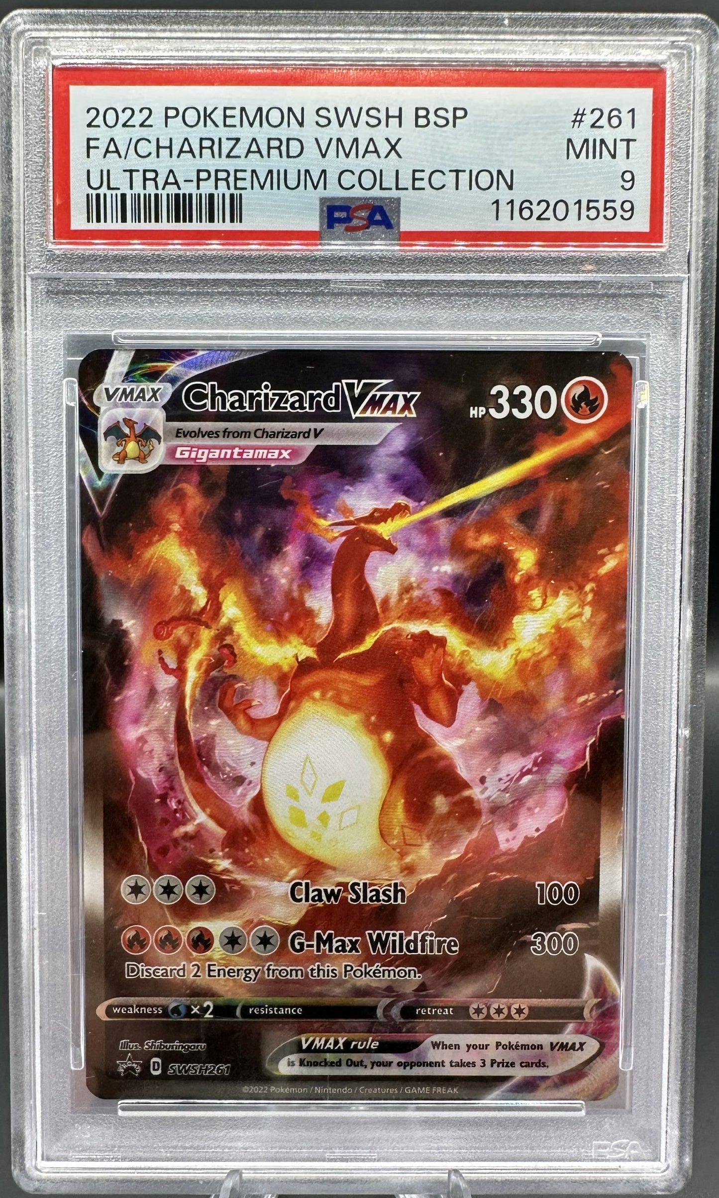 Charizard VMAX PSA 9 #SWSH 261